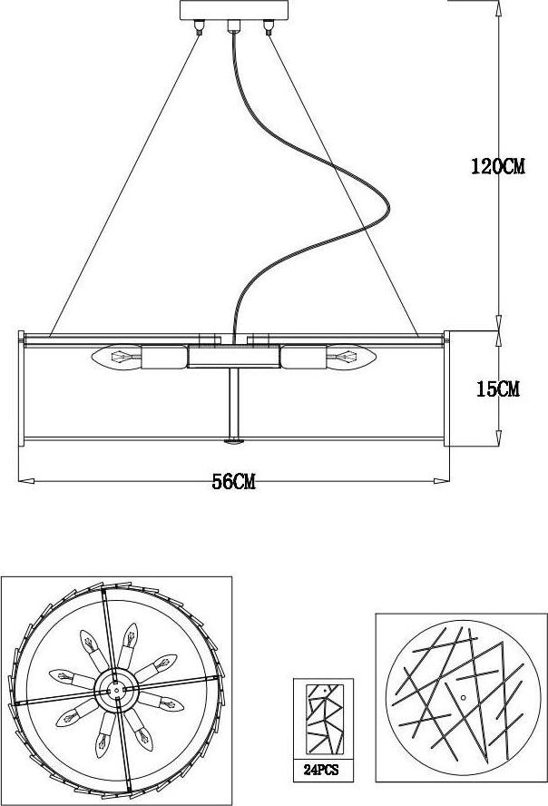 Подвесной светильник Arte Lamp Galatea A1222LM-8CC