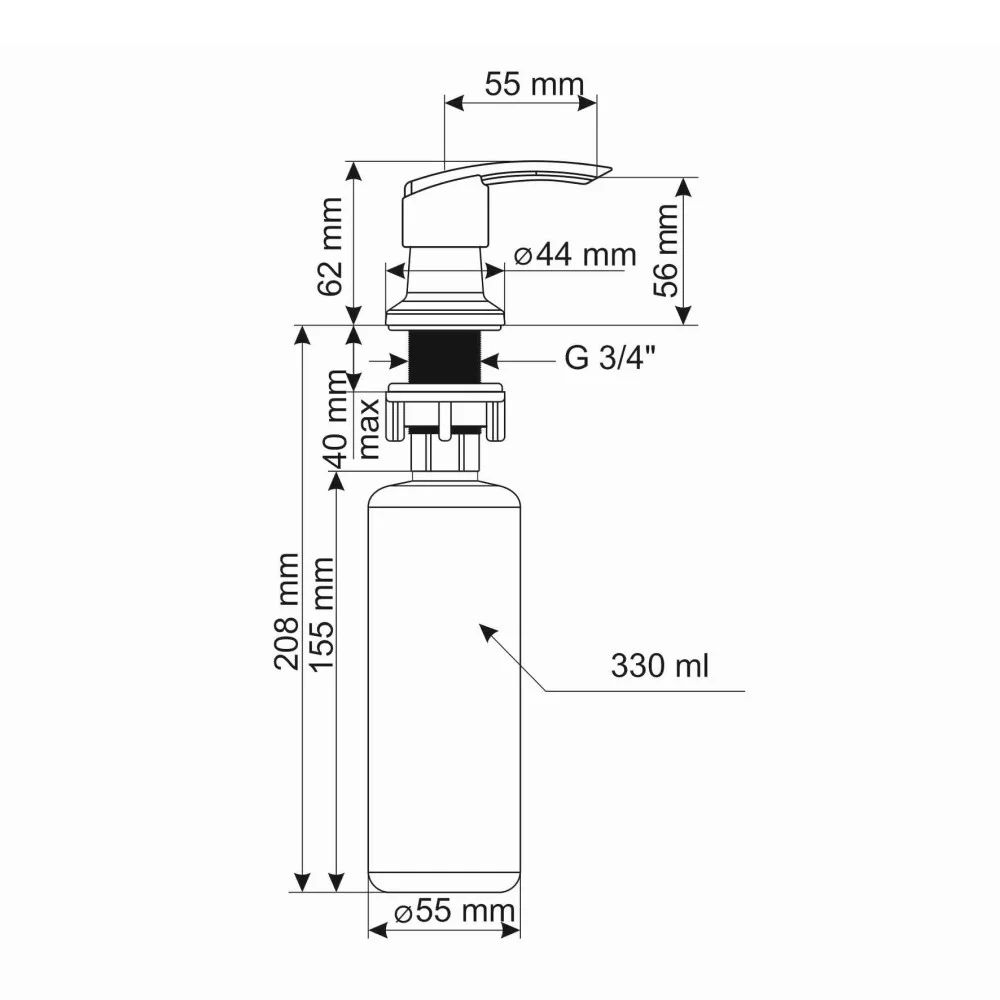 Дозатор для жидкого мыла Ulgran Quartz UQ-02-06 коричневый