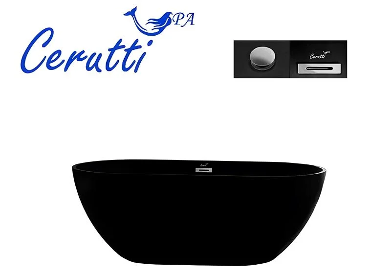 Акриловая ванна Cerutti Spa Diseo CT9906 черный