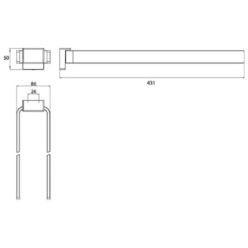 Полотенцедержатель Emco Cue 3250 001 43 хром