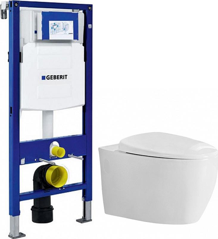 Комплект инсталляции Geberit Duofix UP320 111.300.00.5 с подвесным унитазом Jaquar Vignette VGS-WHT-81953 с крышкой-сиденьем микролифт