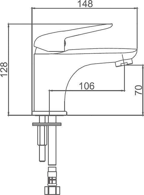 Смеситель для раковины Accoona A9016C, бронза