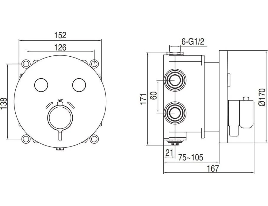 Смеситель для душа AQG Peаrl 03PEA351CR хром