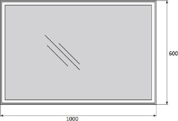 Зеркало BelBagno SPC-GRT-1000-600-LED-BTN