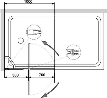 Шторка на ванну 100x140 RGW Screens 03111110-11 профиль хром, стекло прозрачное