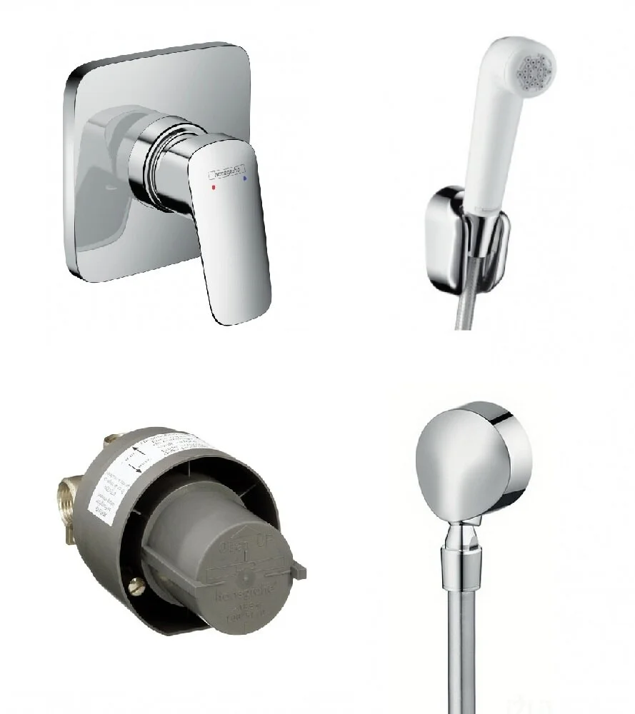 Белый гигиенический душ Hansgrohe 71604000/13620180/27454000/32127000