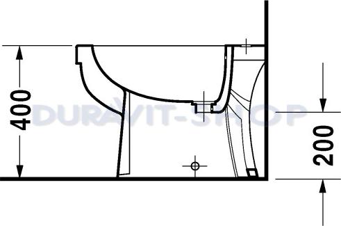 Напольное биде Duravit Happy D 0257100000