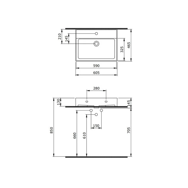 Раковина Berges Ego 182003 60 см, белый