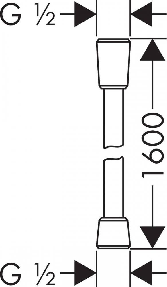 Шланг для душа 160 см Hansgrohe Isiflex 28276140, бронза