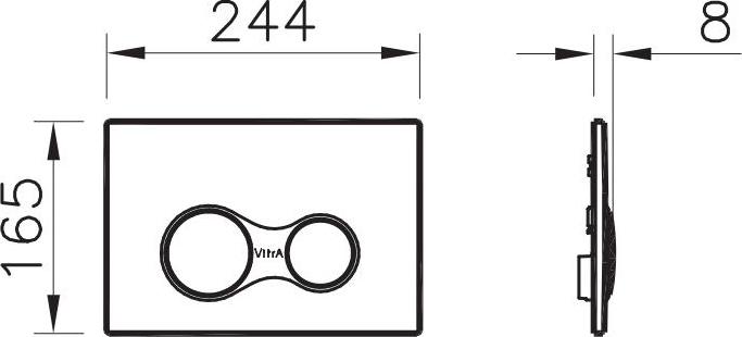 Кнопка смыва VitrA 740-0480, хром