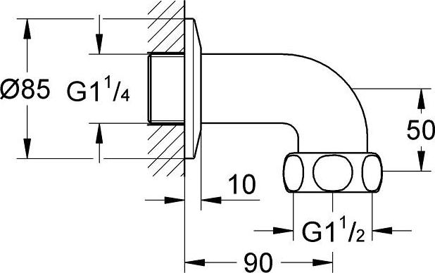 Отводная дуга Grohe Lahrer THM 12436000