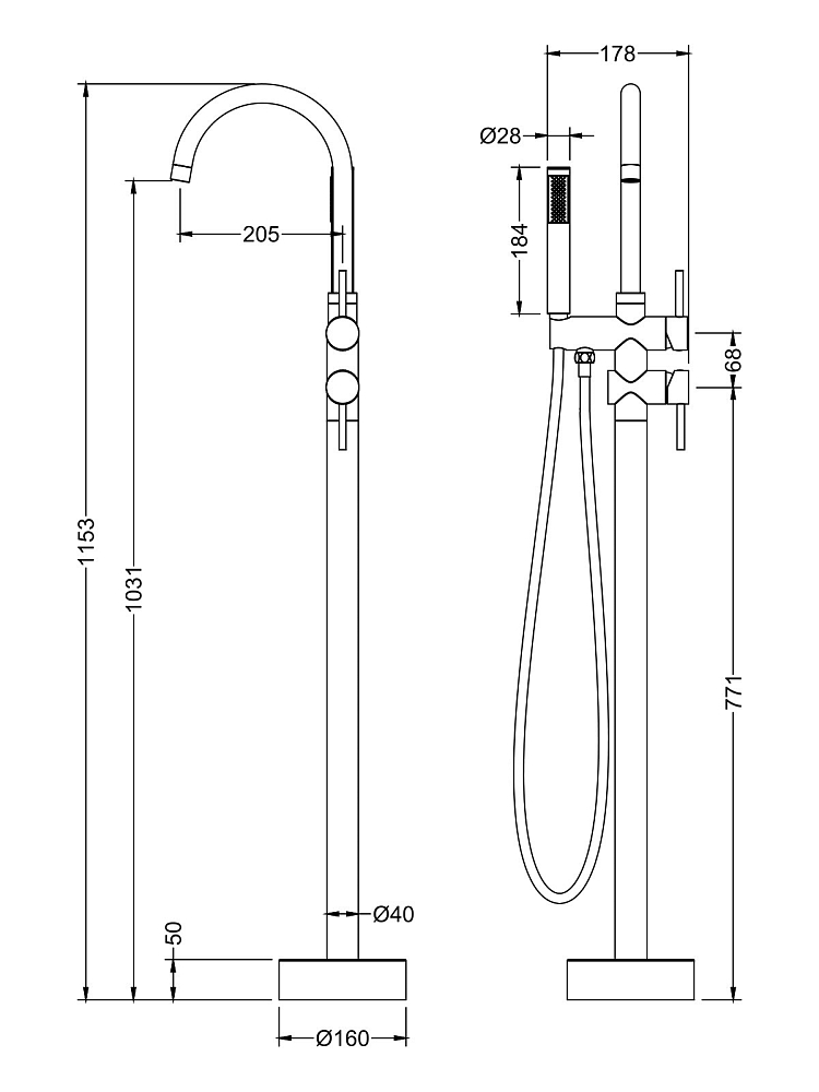 Смеситель для ванны Timo Saona 2300/00Y-CR хром