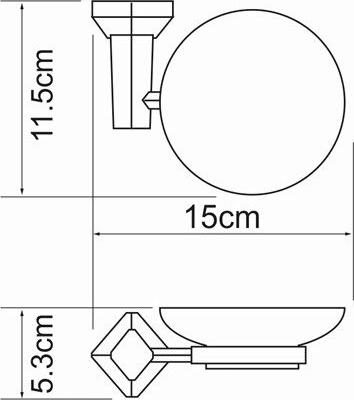 Мыльница WasserKRAFT Aller K-1129C, хром