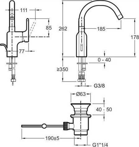 Смеситель для раковины Jacob Delafon Singulier E10862-CP