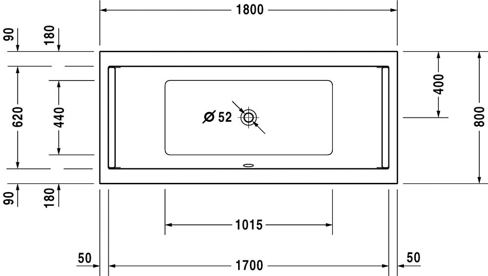 Акриловая ванна Duravit Starck 180x80 700338