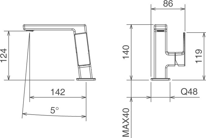 Смеситель La Torre Profili 45601TC.CR для раковины