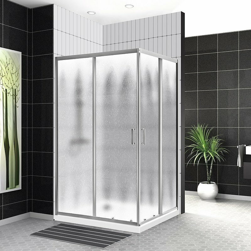 Душевой уголок BelBagno UNO-195-AH-2-100/80-CH-CR 100x80, профиль хром, стекло шиншилла