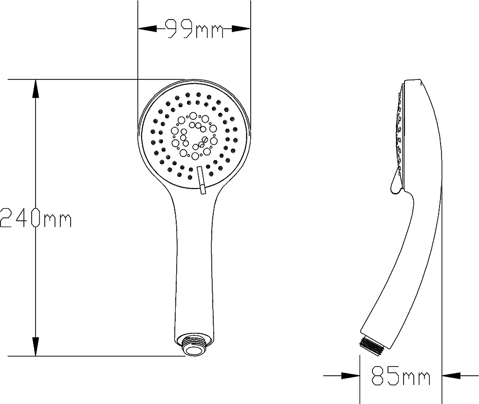 Душевая лейка Gllon S9001CP