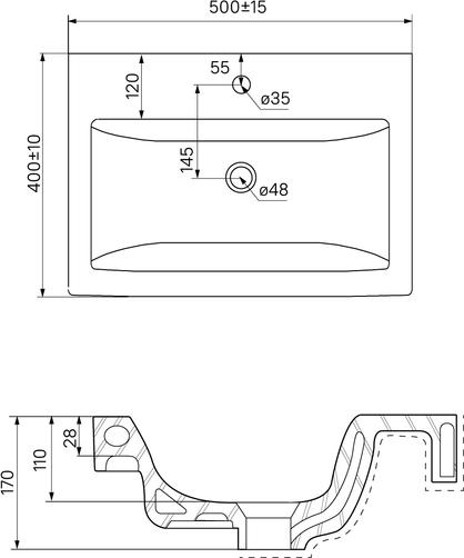 Тумба с раковиной Iddis New Custo 50 NCU50W0i95K, белый