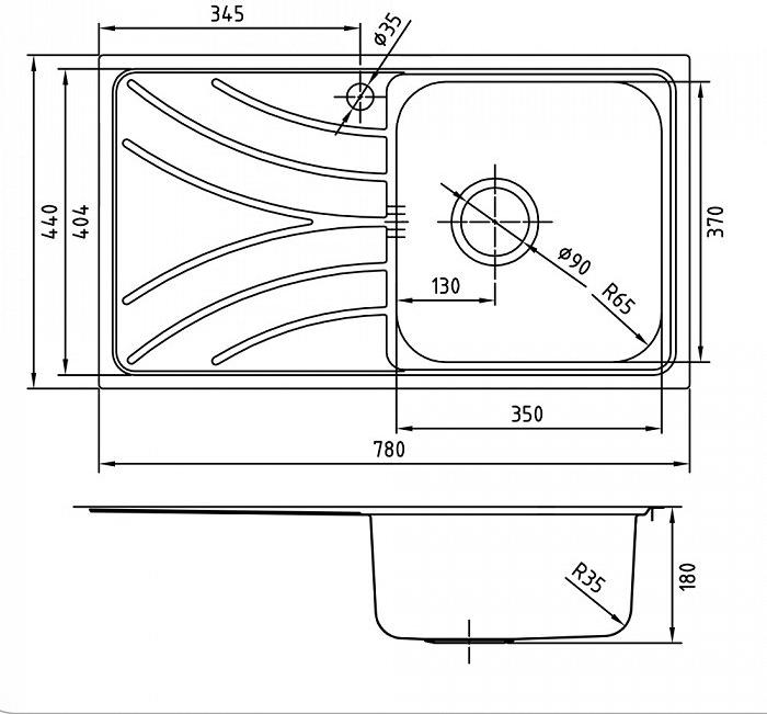 Комплект кухонная мойка Iddis Arro ARR78SRi77 хром + смеситель Iddis Edifice EDISB00i05