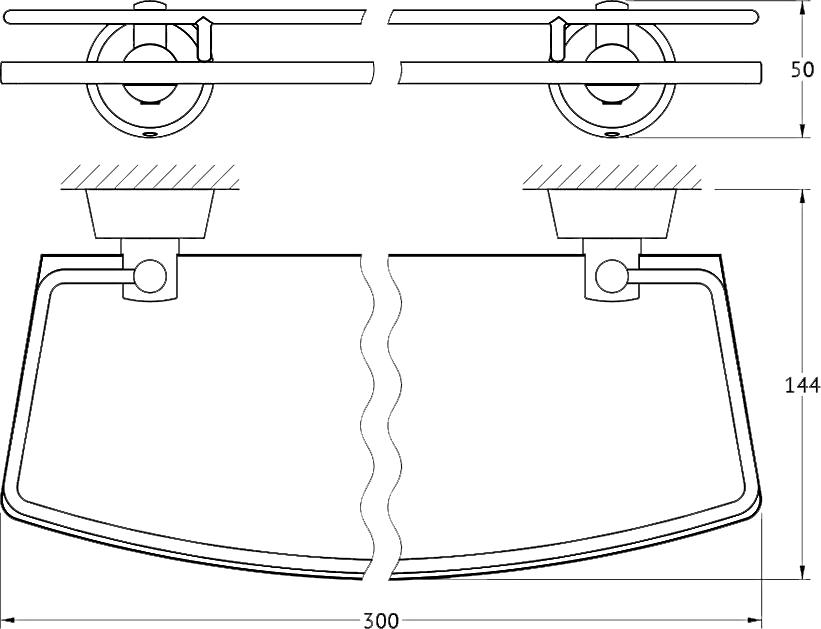 Полка FBS Vizovice VIZ 013 30 см