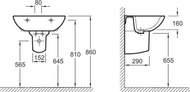 Раковина Jacob Delafon Patio E4159G-00