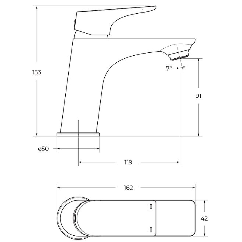 Смеситель для раковины BelBagno Marino MARINO-LVM-CRM-W0, хром