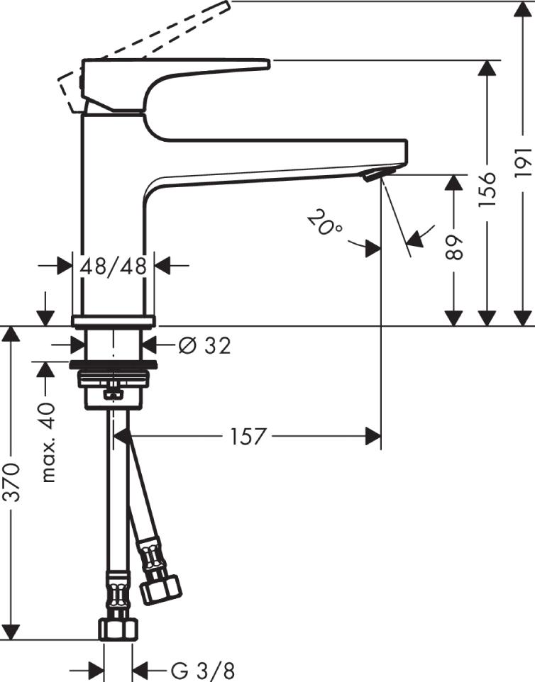 Смеситель для раковины Hansgrohe Metropol 74502000, хром