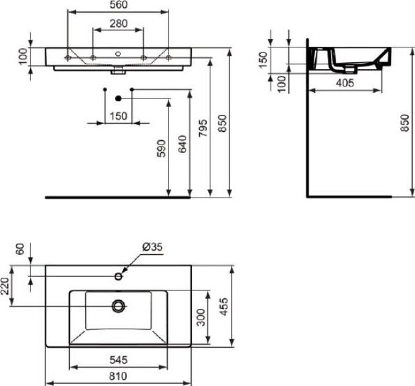 Раковина Ideal Standard Strada K078801 80 см