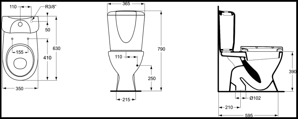 Напольный унитаз Ideal Standard Ecco W904501 крышка микролифт