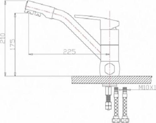 Смеситель Zorg Sanitary ZR 400 KF-12 ЖАСМИН для кухонной мойки