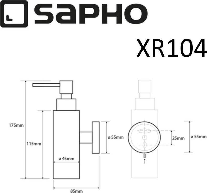 Дозатор жидкого мыла Sapho X-Round XR104, хром