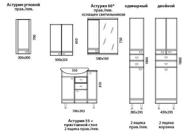 Тумба под раковину Merkana Астурия 35663 белый