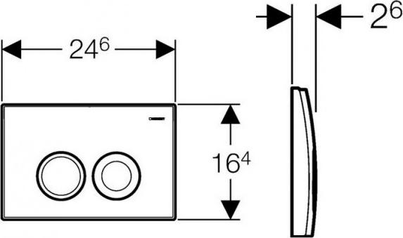 Кнопка смыва Geberit Delta 21 115.125.11.1, белый