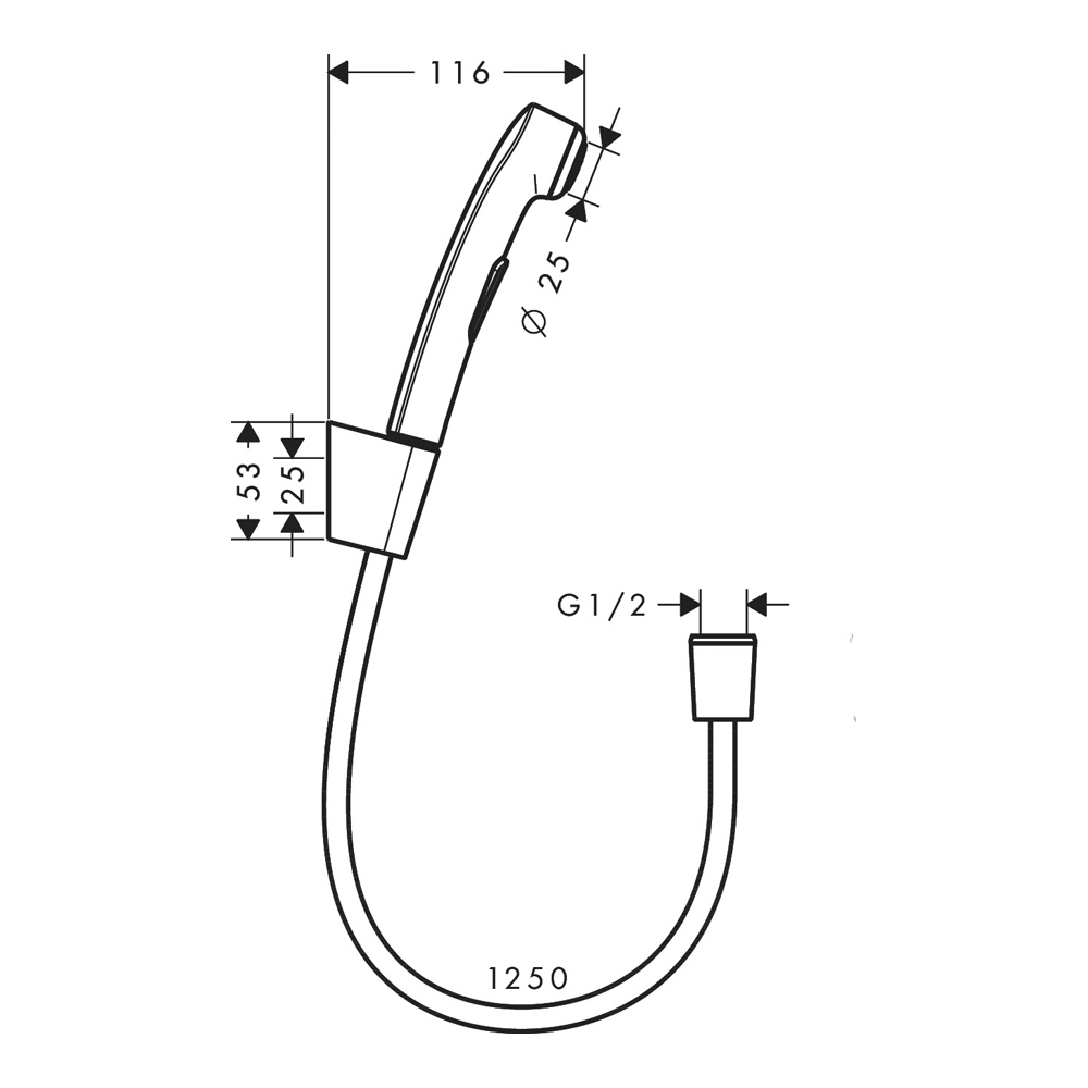 Гигиенический душ Hansgrohe 32129990 золото