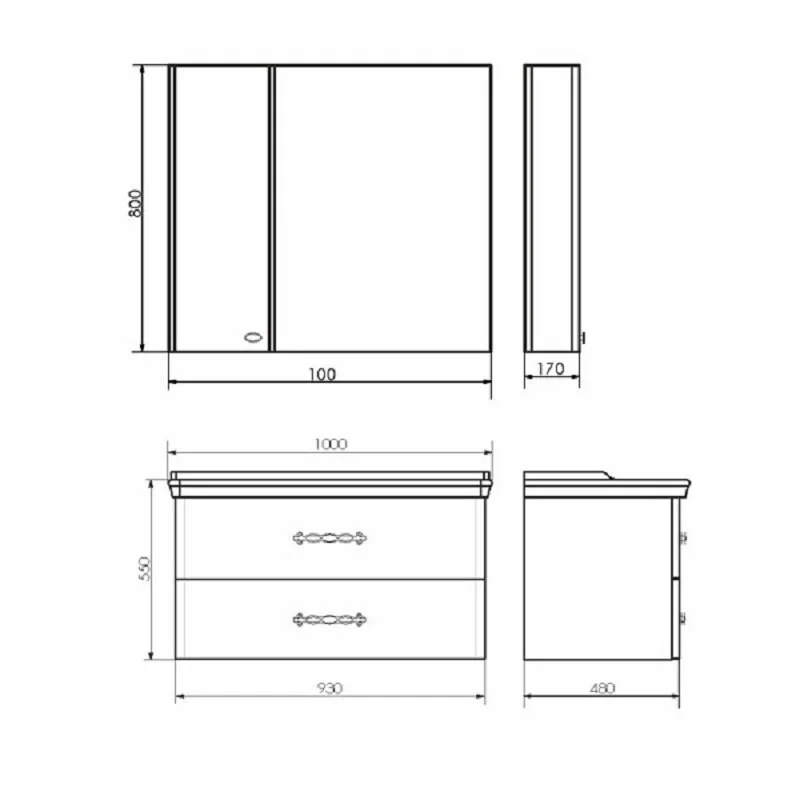 Зеркальный шкаф Comforty Неаполь 4139023 белый