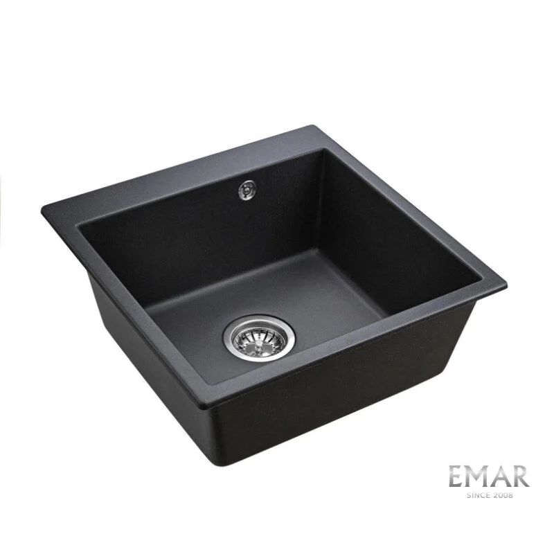 Кухонная мойка Emar Quartz EMQ-1640.Q Морион черный