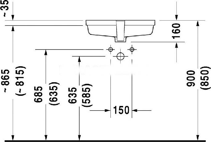 Раковина Duravit Viu 0330480000 48,5