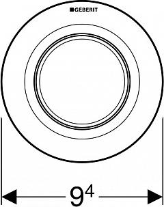 Кнопка смыва для унитаза Geberit Type 01 116.041.46.1 хром матовый
