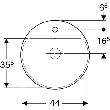 Раковина 48 см Geberit VariForm 500.704.01.2, белый