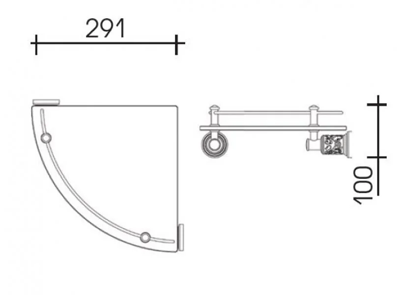 Полка Schein Carving 7065048 хром