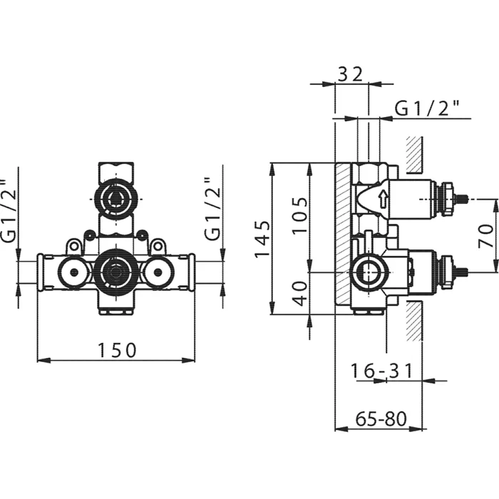 Смеситель для душа Huber Victorian ZB00728104 желтый