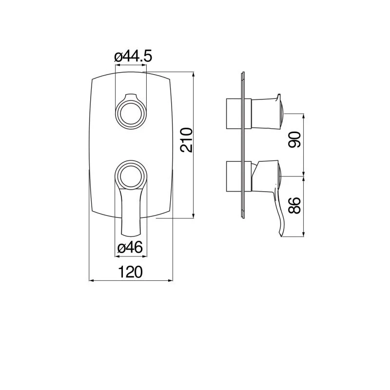 Смеситель для ванны с душем Nobili Sofi WE81102/SICR хром