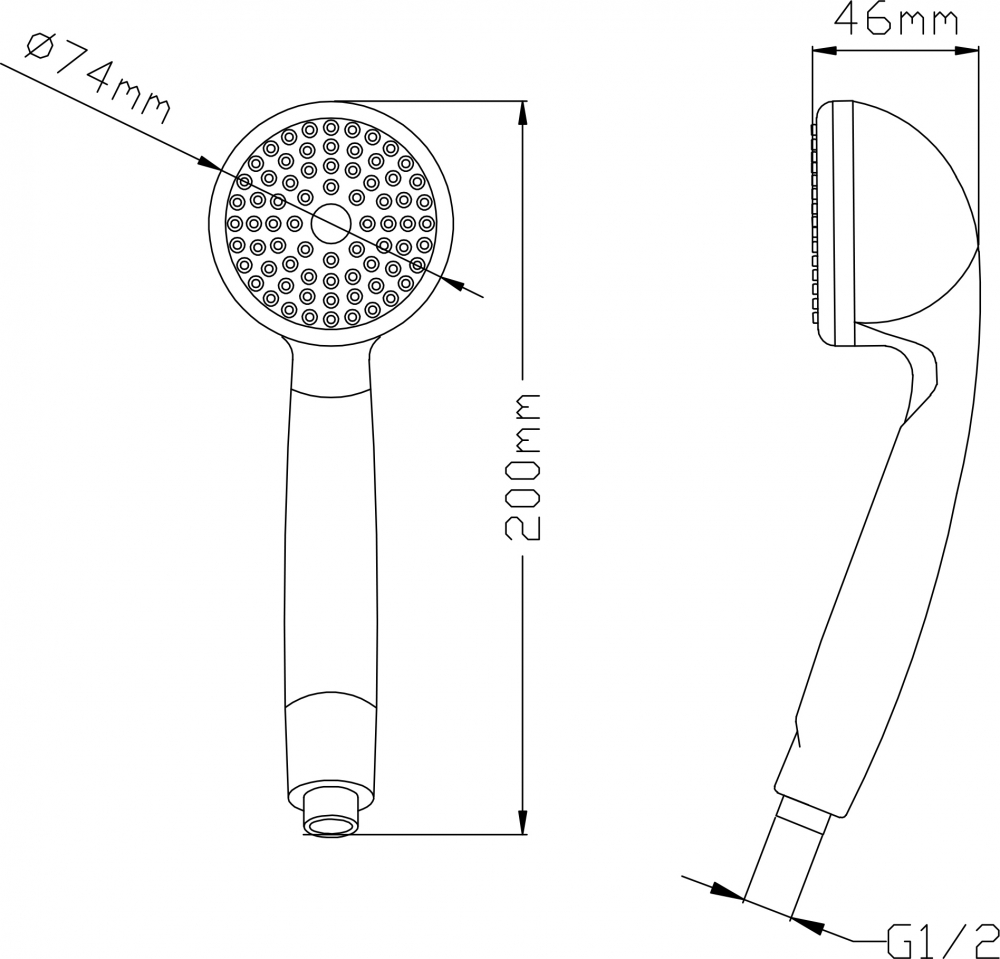 Душевая лейка Gllon S358WB