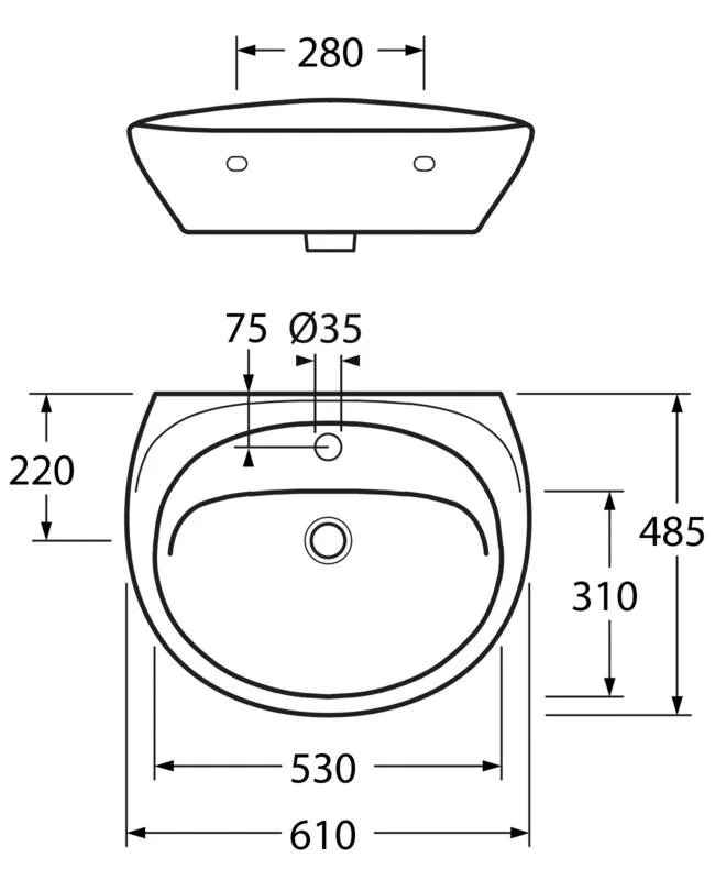 Раковина Gustavsberg Estetic 410360S0 черный