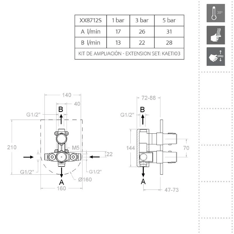 Смеситель для душа Ramon Soler Tzar 348712SOC золото