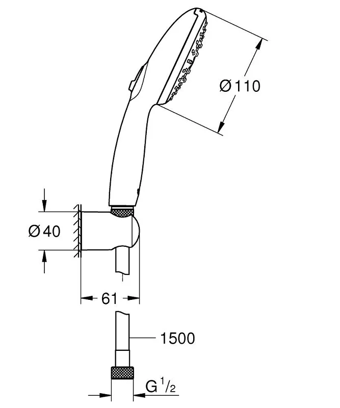 Душевой гарнитур Grohe Tempesta 26920003 хром