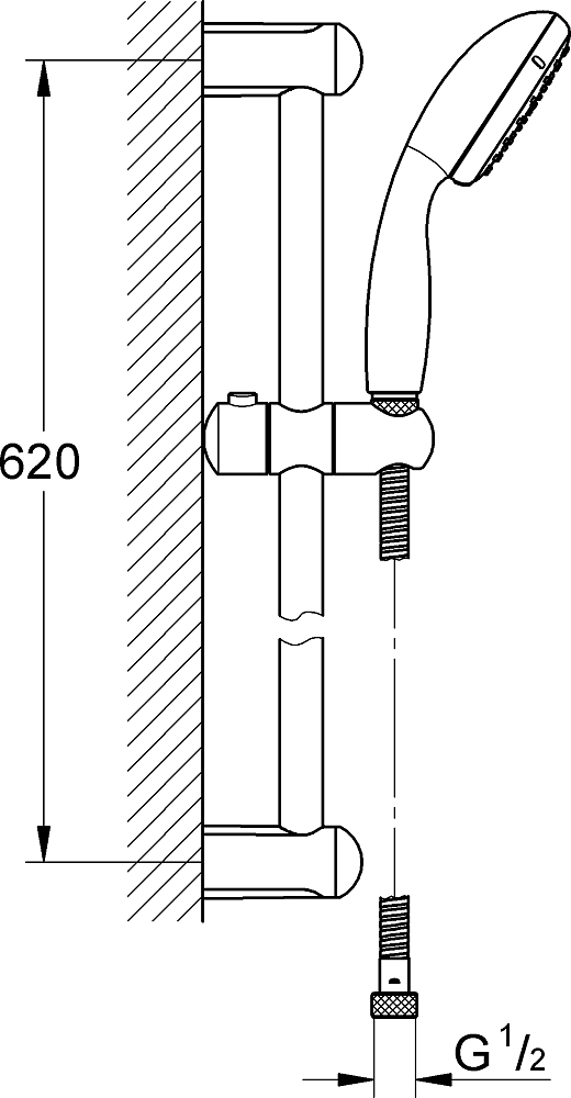 Душевой комплект Grohe BauClassic 124404