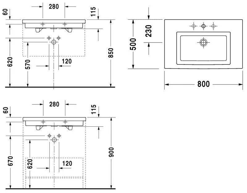 Раковина Duravit 2nd Floor 491800000 белый