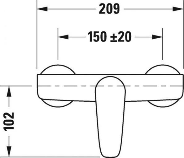 Смеситель Duravit B.1 B14230000010 для душа